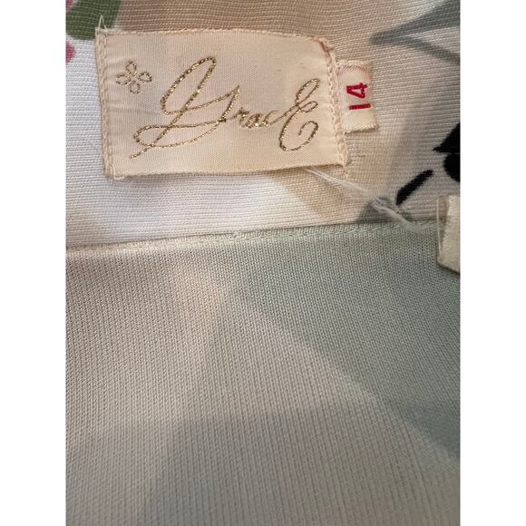 Vintage 70s Mod Floral Print Pointed Collar Polyester Disco Shirt - Picture 7 of 9